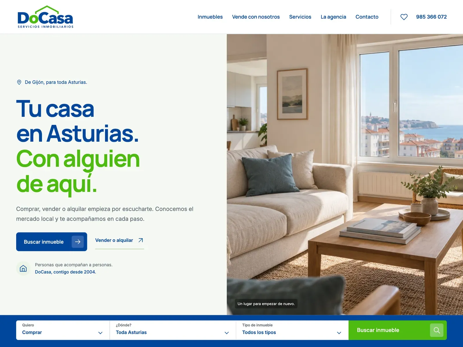 DoCasa, web con diseño a medida hecha en SITESETTO
