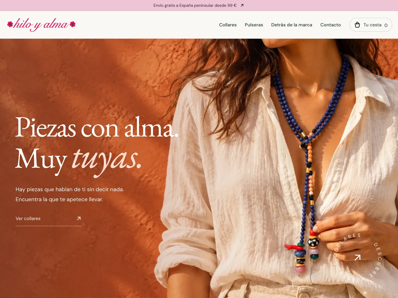 Hilo y Alma, web con diseño a medida hecha en SITESETTO